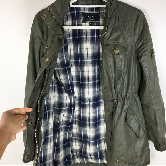 BNCI Blanc Noir Olive Quilted Utility Jacket - Picture 7 of 8